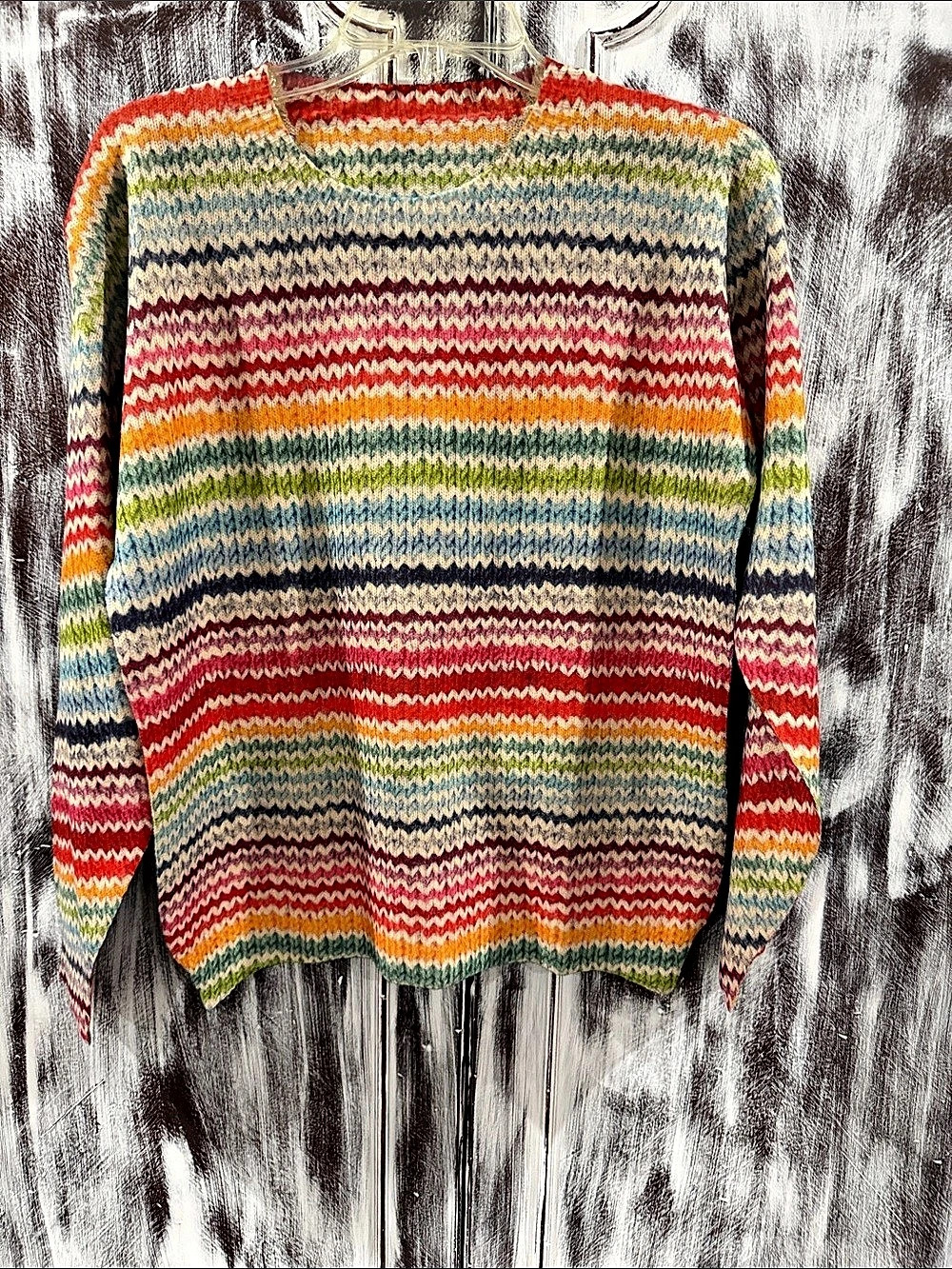 NWOT Multicolor Striped Knit Sweater